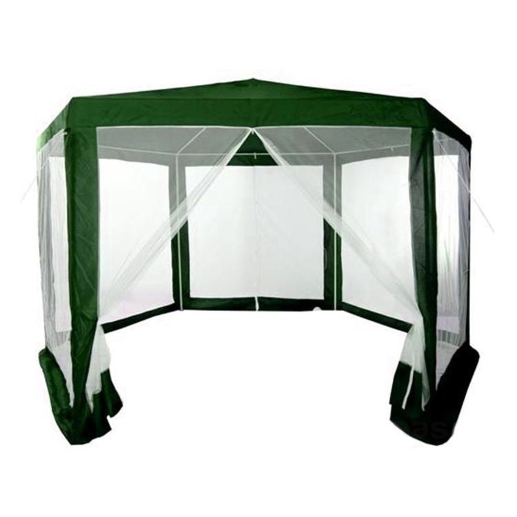 Garden commercial pavilion tent, 2x2x2 m, with mosquito net, green, MultiGarden