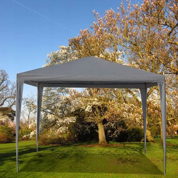 Garden commercial pavilion tent, 3x3 m, 4 walls, gray, MultiGarden