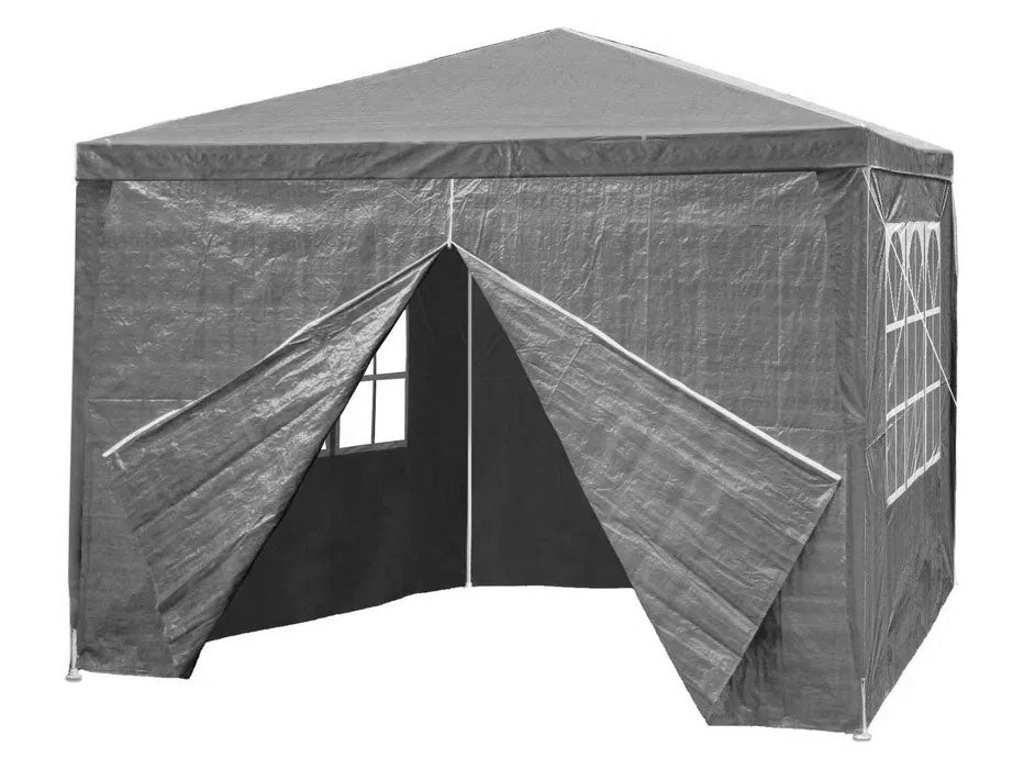 Garden commercial pavilion tent, 3x3 m, 4 walls, gray, MultiGarden
