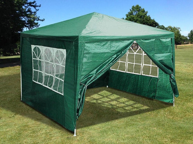 Garden commercial pavilion tent, 3x3 m, 4 walls, green, MultiGarden