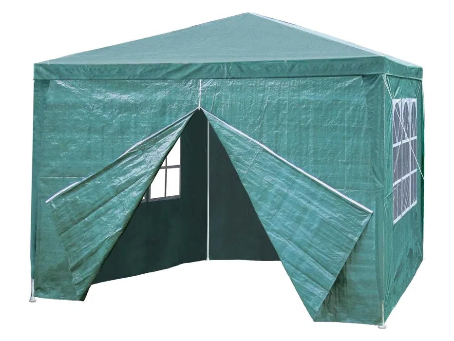 Garden commercial pavilion tent, 3x3 m, 4 walls, green, MultiGarden