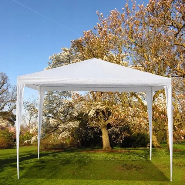 Garden commercial pavilion tent, 3x3 m, 4 walls, white, MultiGarden