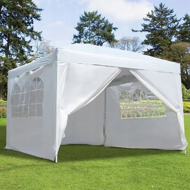 Garden commercial pavilion tent, 3x3 m, 4 walls, white, MultiGarden