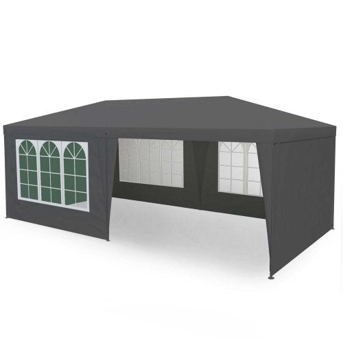 Garden commercial pavilion tent, 3x6 m, 6 walls, gray, MultiGarden