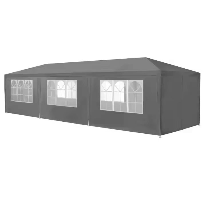 Garden commercial pavilion tent, 3x9 m, 8 walls, gray, MultiGarden