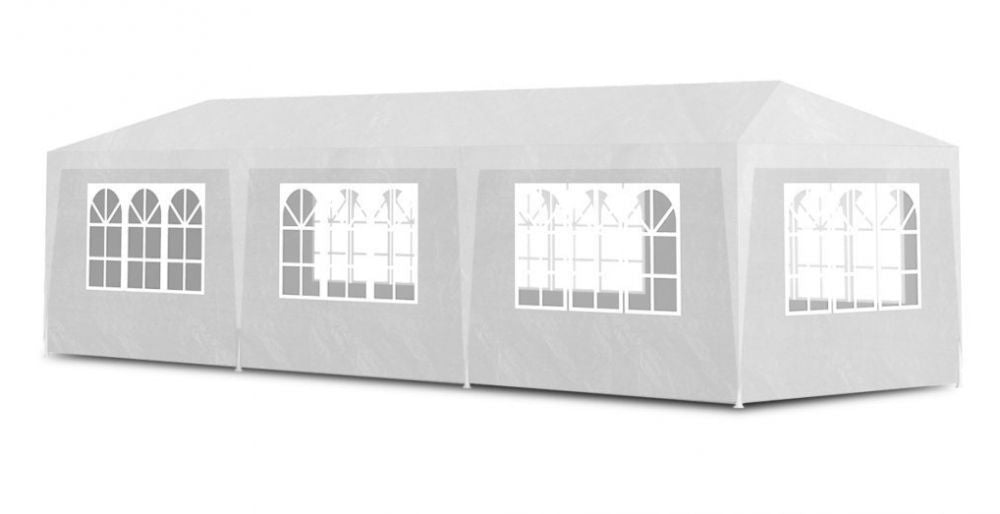 Garden commercial pavilion tent, 3x9 m, 8 walls, white, MultiGarden