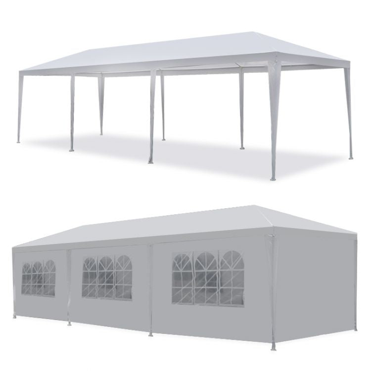 Garden commercial pavilion tent, 3x9 m, 8 walls, white, MultiGarden