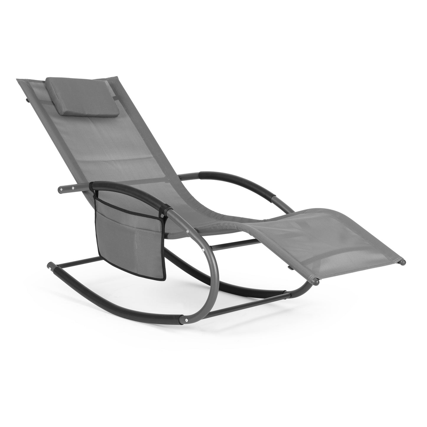 Garden deckchair, daybed, rocking chair, organizer, gray