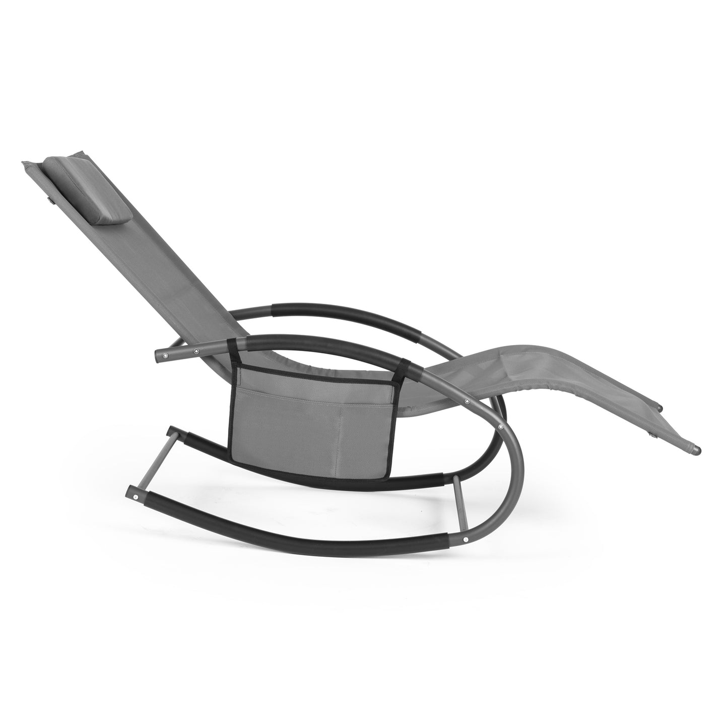 Garden deckchair, daybed, rocking chair, organizer, gray