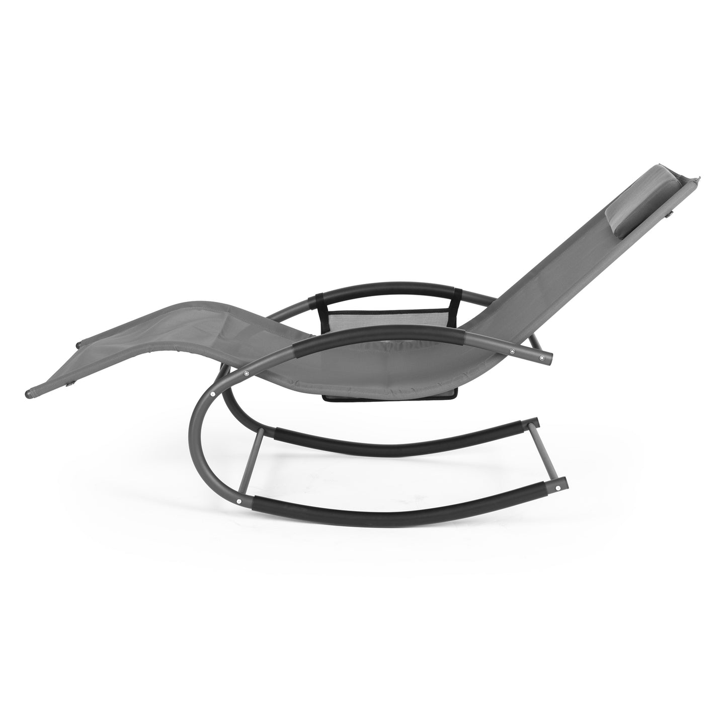Garden deckchair, daybed, rocking chair, organizer, gray