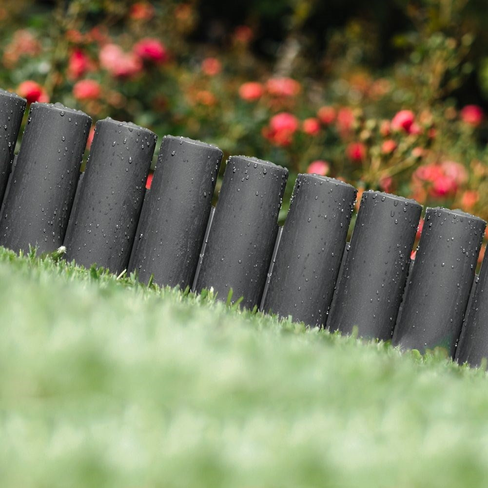 Garden edging 10-pack 250 cm in durable graphite color