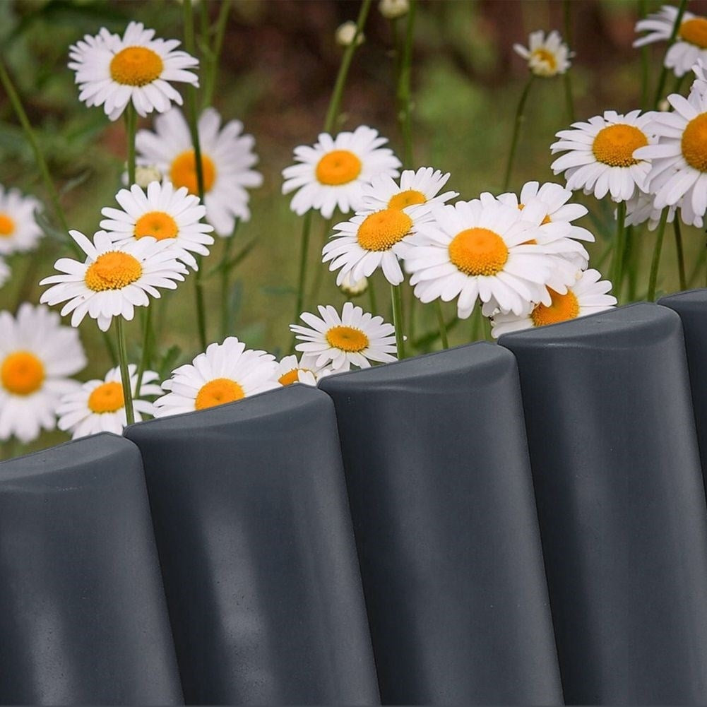 Garden edging 10-pack 250 cm in durable graphite color
