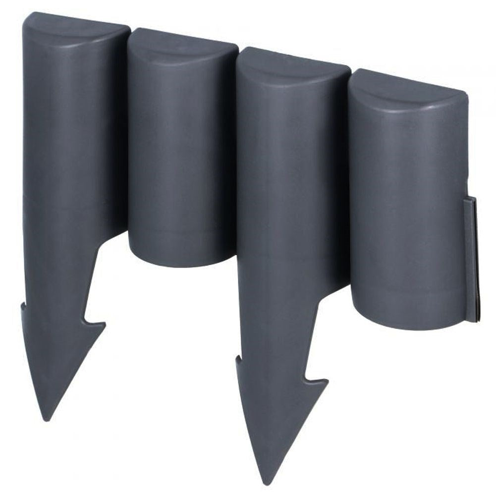 Garden edging 10-pack 250 cm in durable graphite color