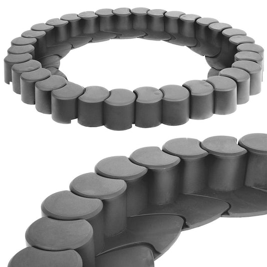 Garden edging with driving track - 32 parts, 410 cm long