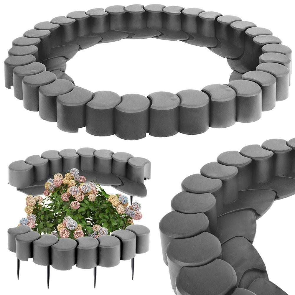 Garden edging with driving track - 32 parts, 410 cm long