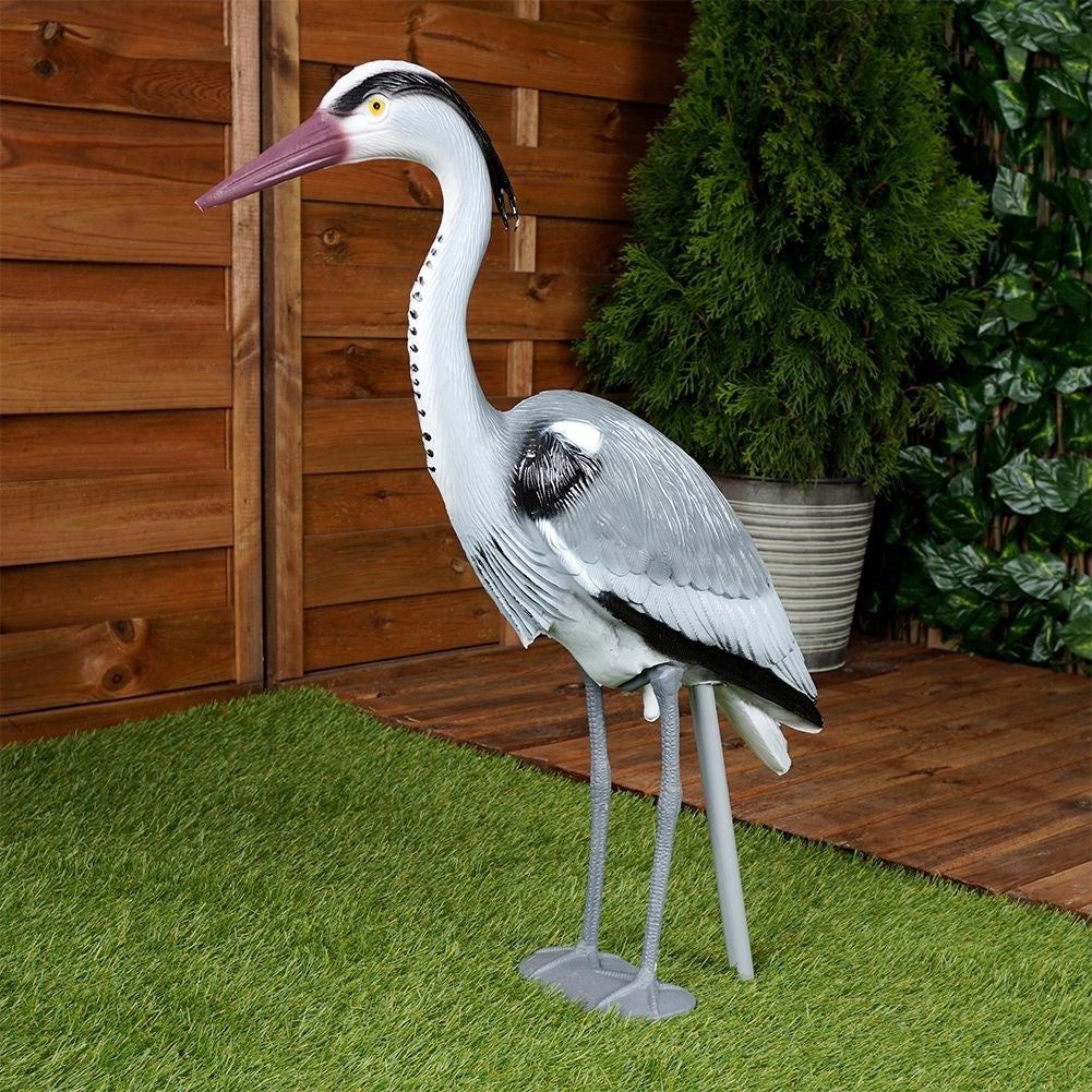 Garden figure heron, 72 cm high, high quality