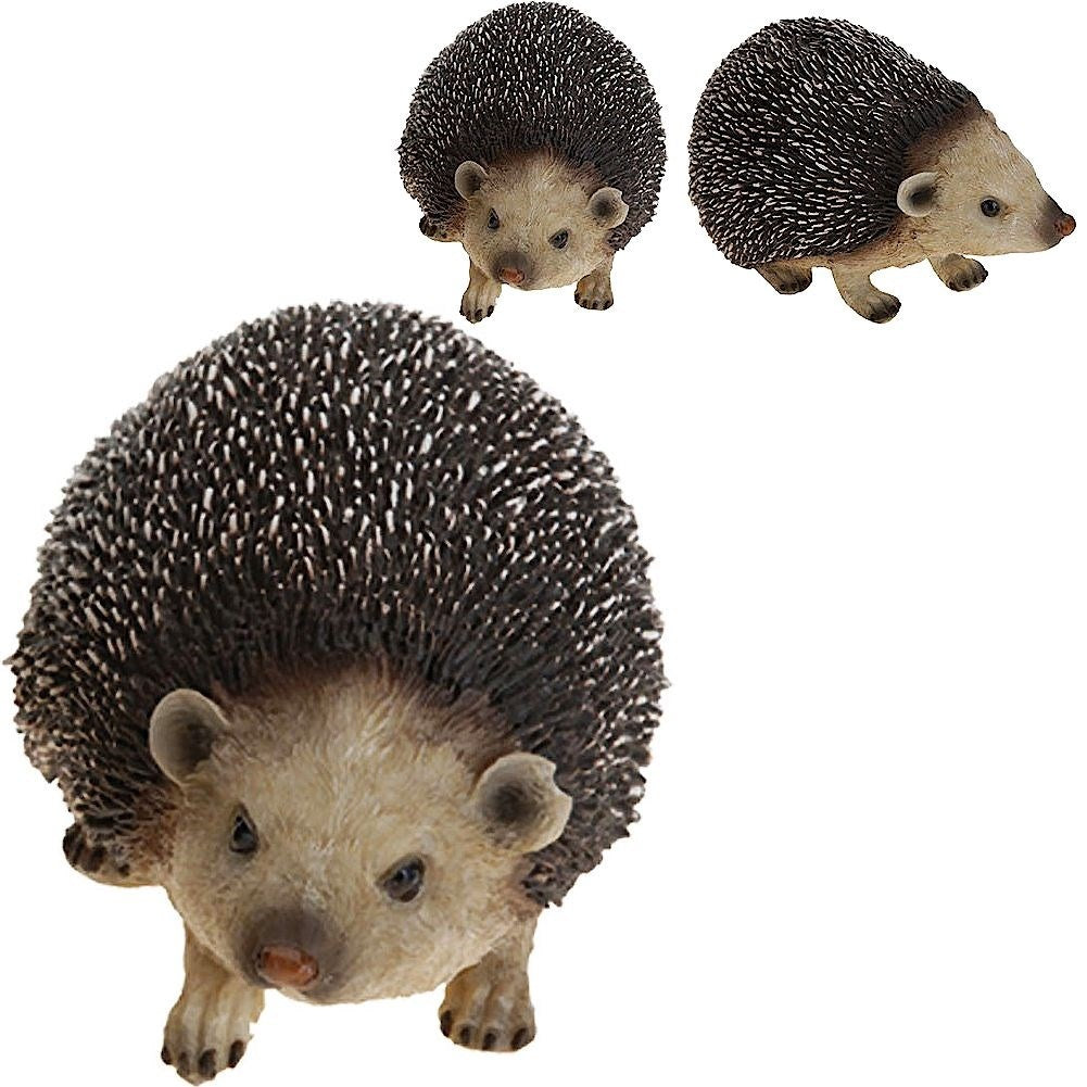 Garden figurine Hedgehog in Synthetic Stone - Detailed Decor