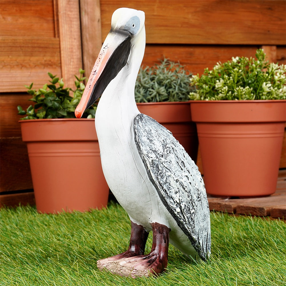 Garden figurine heron 20.5x10.5x28.5 cm