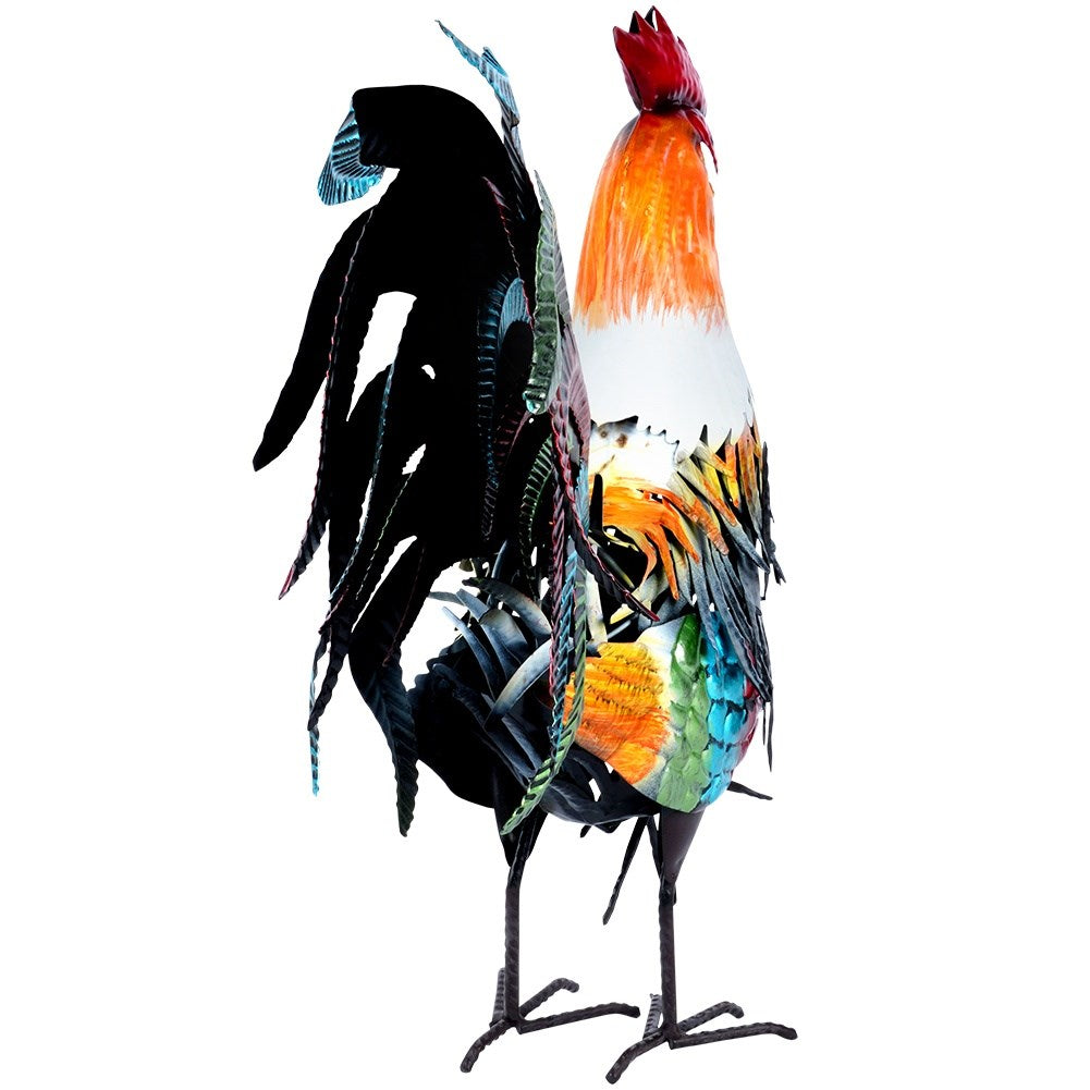 Garden figurine metal rooster 39x12x40 cm