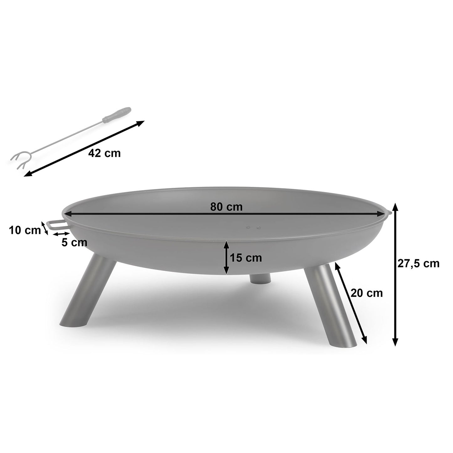 Garden fire pit 80 cm Berdsen BD-882