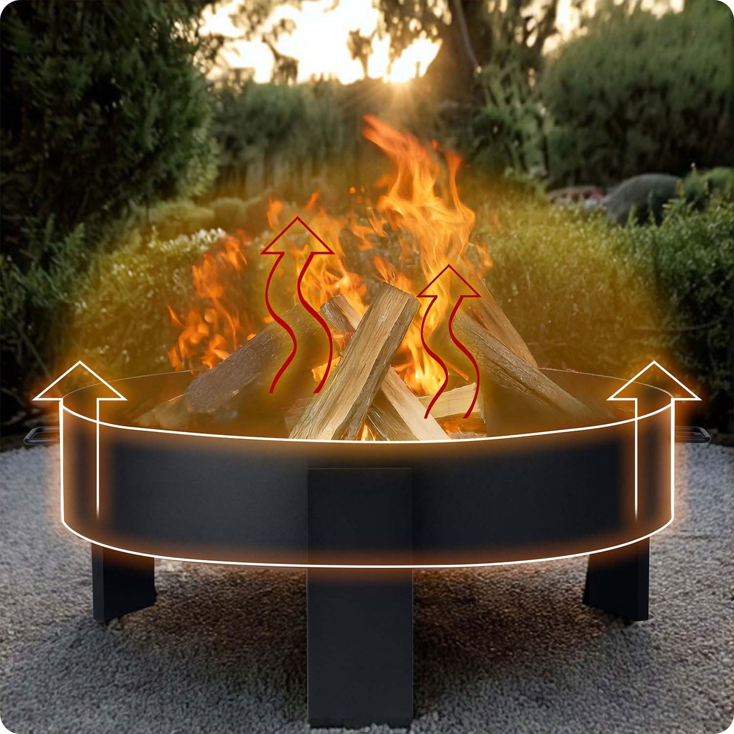 Garden fire pit 80 cm Berdsen BD-883