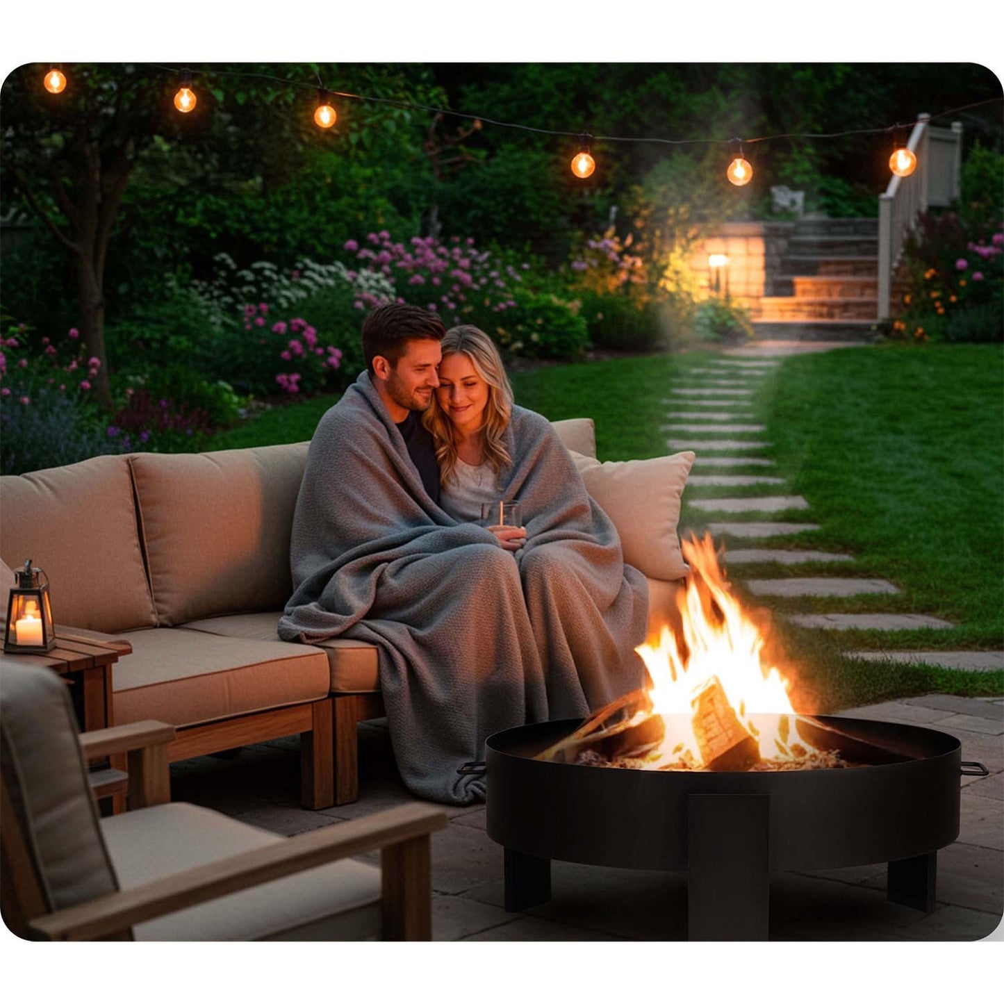 Garden fire pit 80 cm Berdsen BD-883