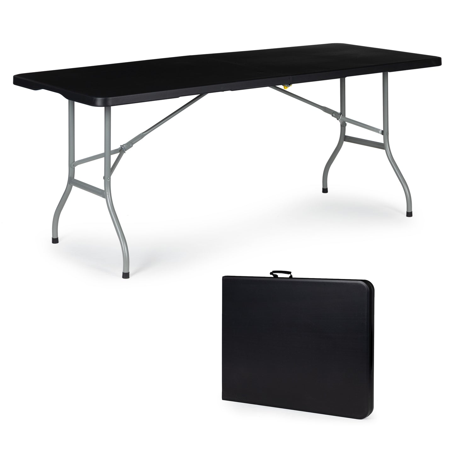 Garden folding banquet table 153cm - black