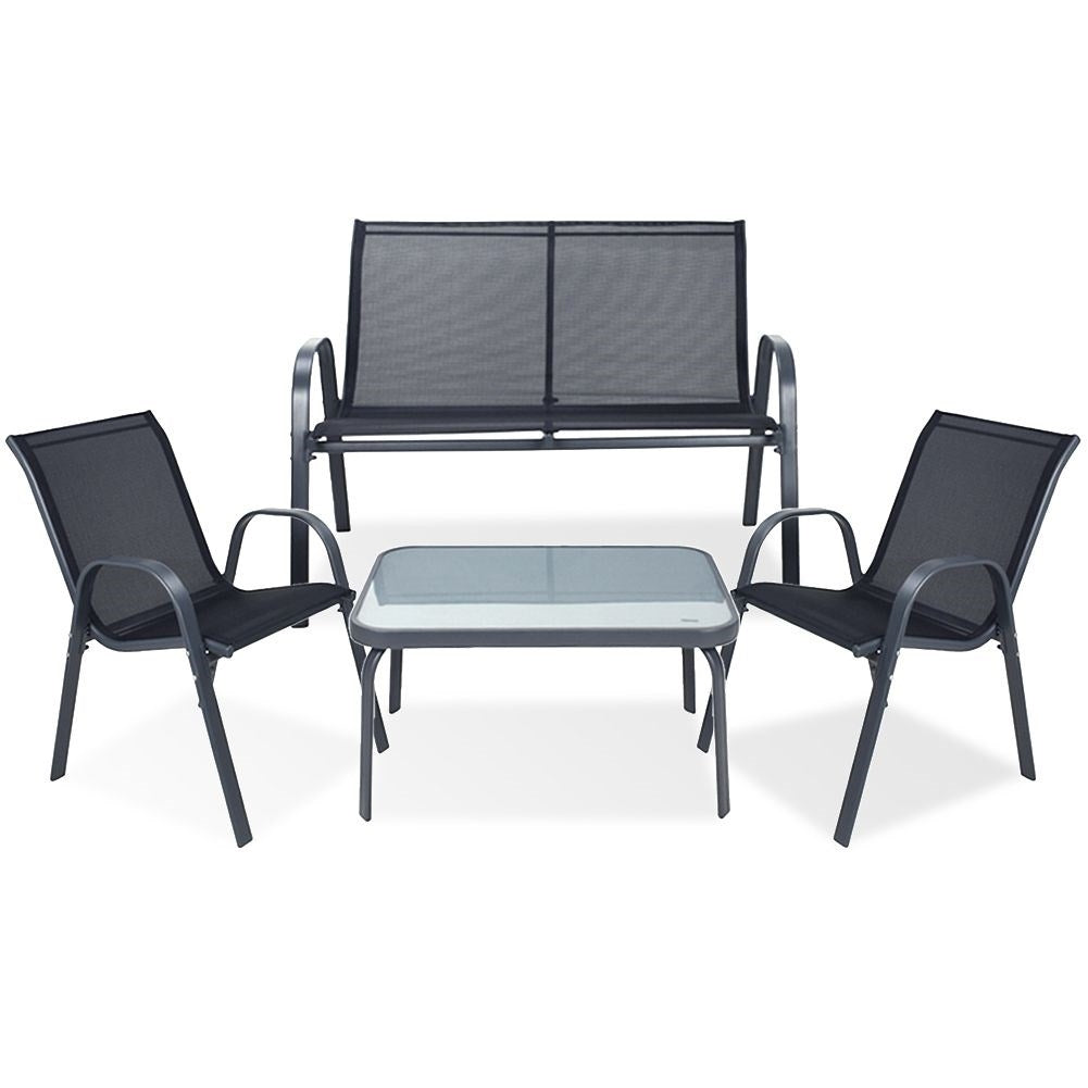 Garden furniture set: 2 armchairs, 1 table, 2-seater sofa for 4 pers