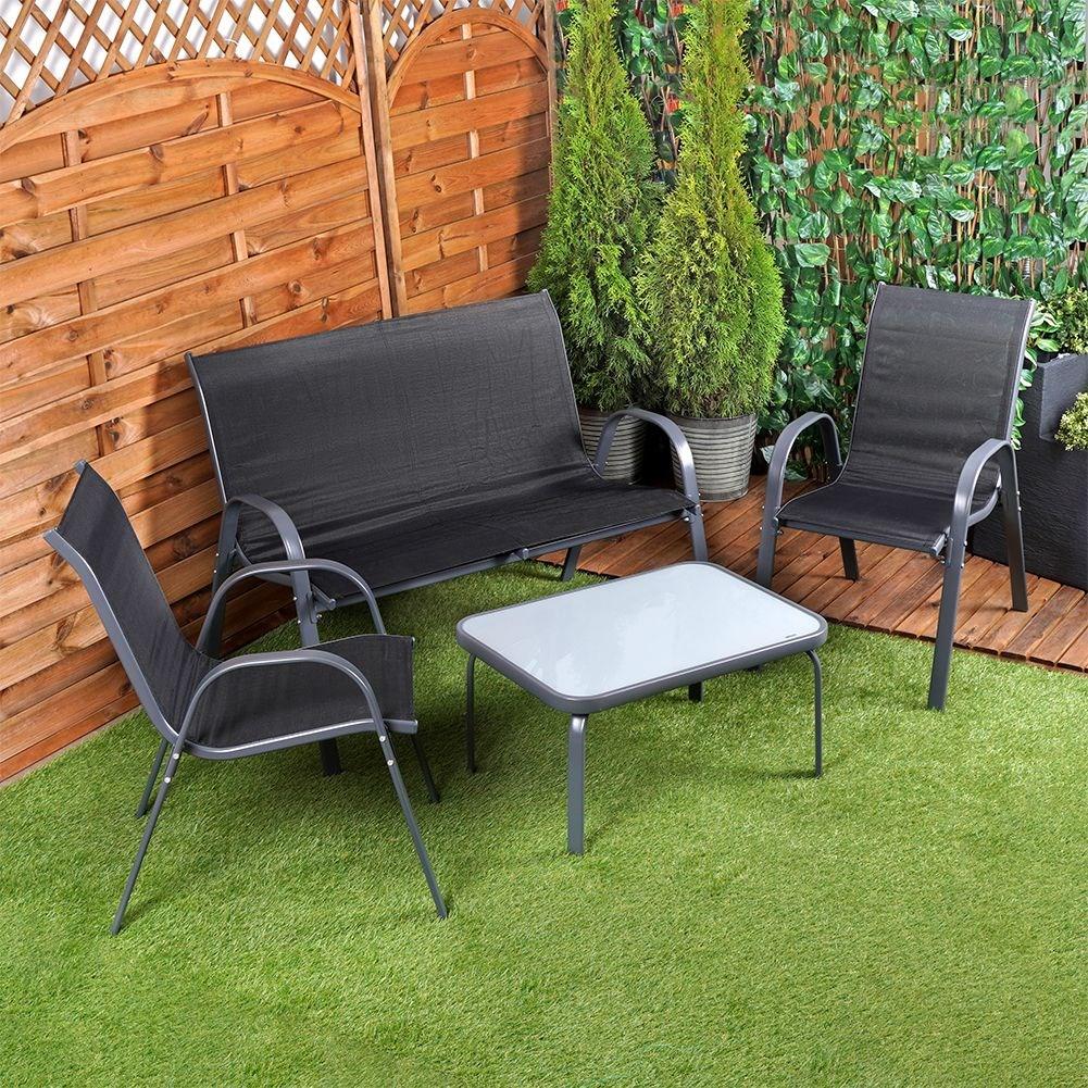 Garden furniture set: 2 armchairs, 1 table, 2-seater sofa for 4 pers