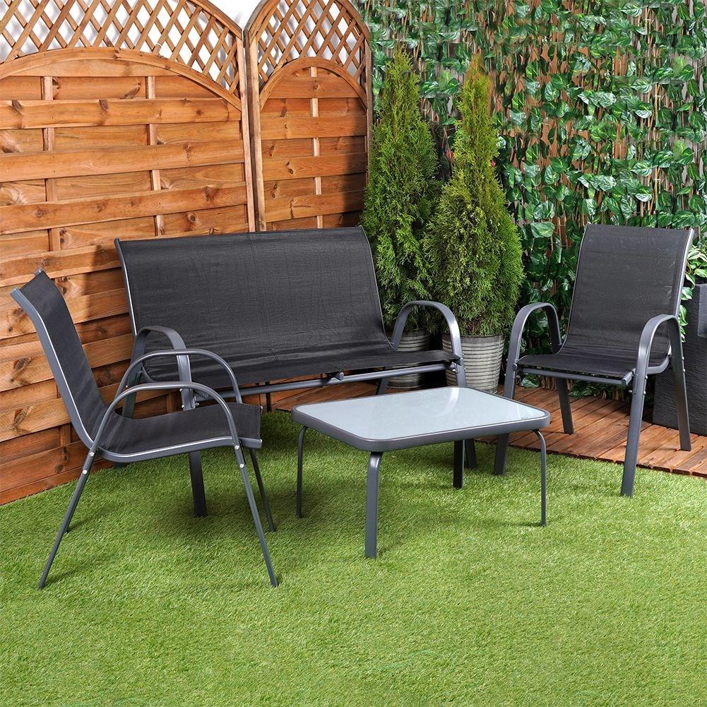 Garden furniture set: 2 armchairs, 1 table, 2-seater sofa for 4 pers