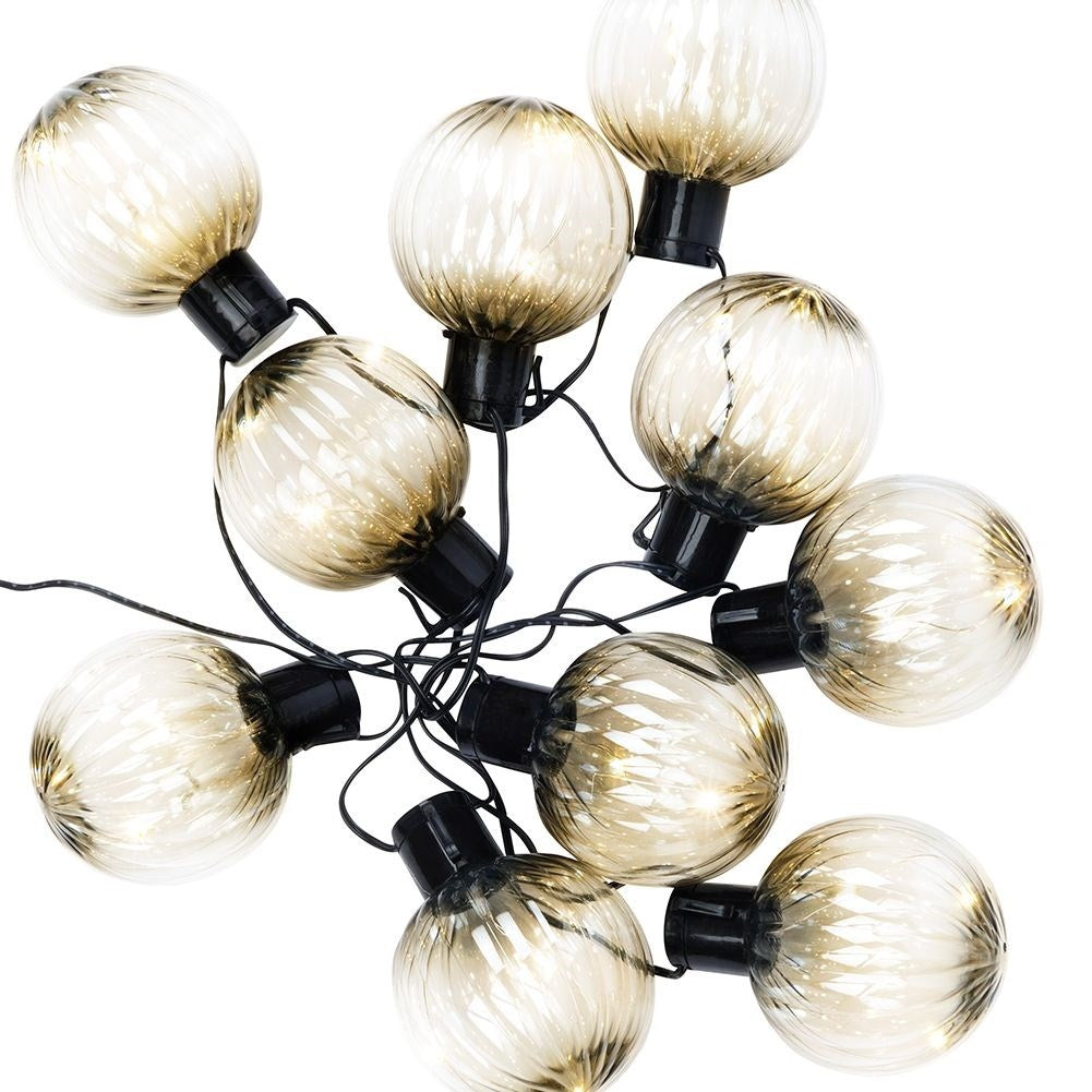 Garden garland with 10 LED lights for outdoor use