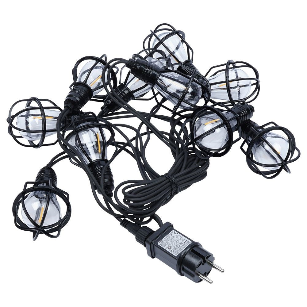Garden garland with 10 LED lights for outdoor use
