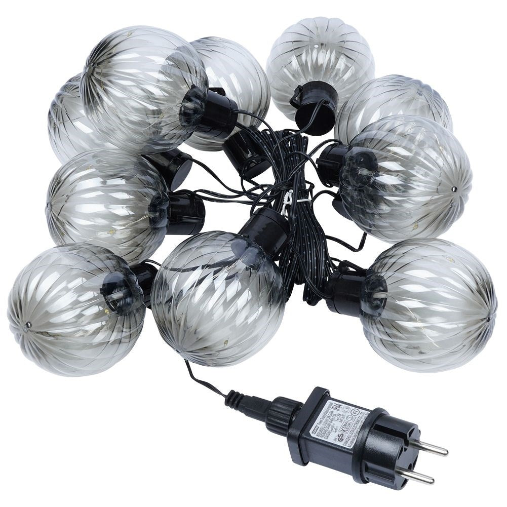Garden garland with 10 LED lights for outdoor use