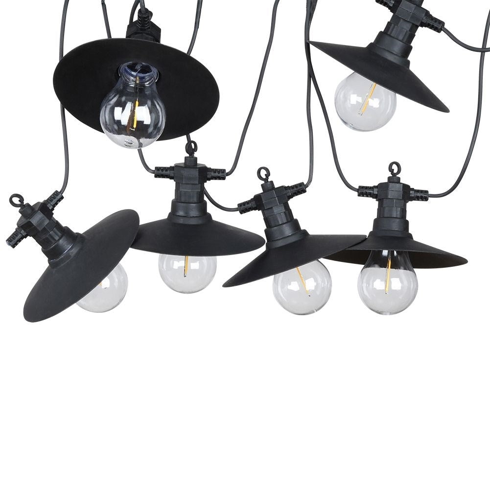 Garden garland with 6 LED lights, warm light, timer, outdoors