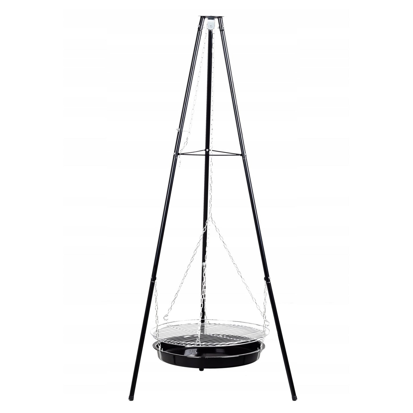 Garden grill Garden fireplace grill with a tripod grate