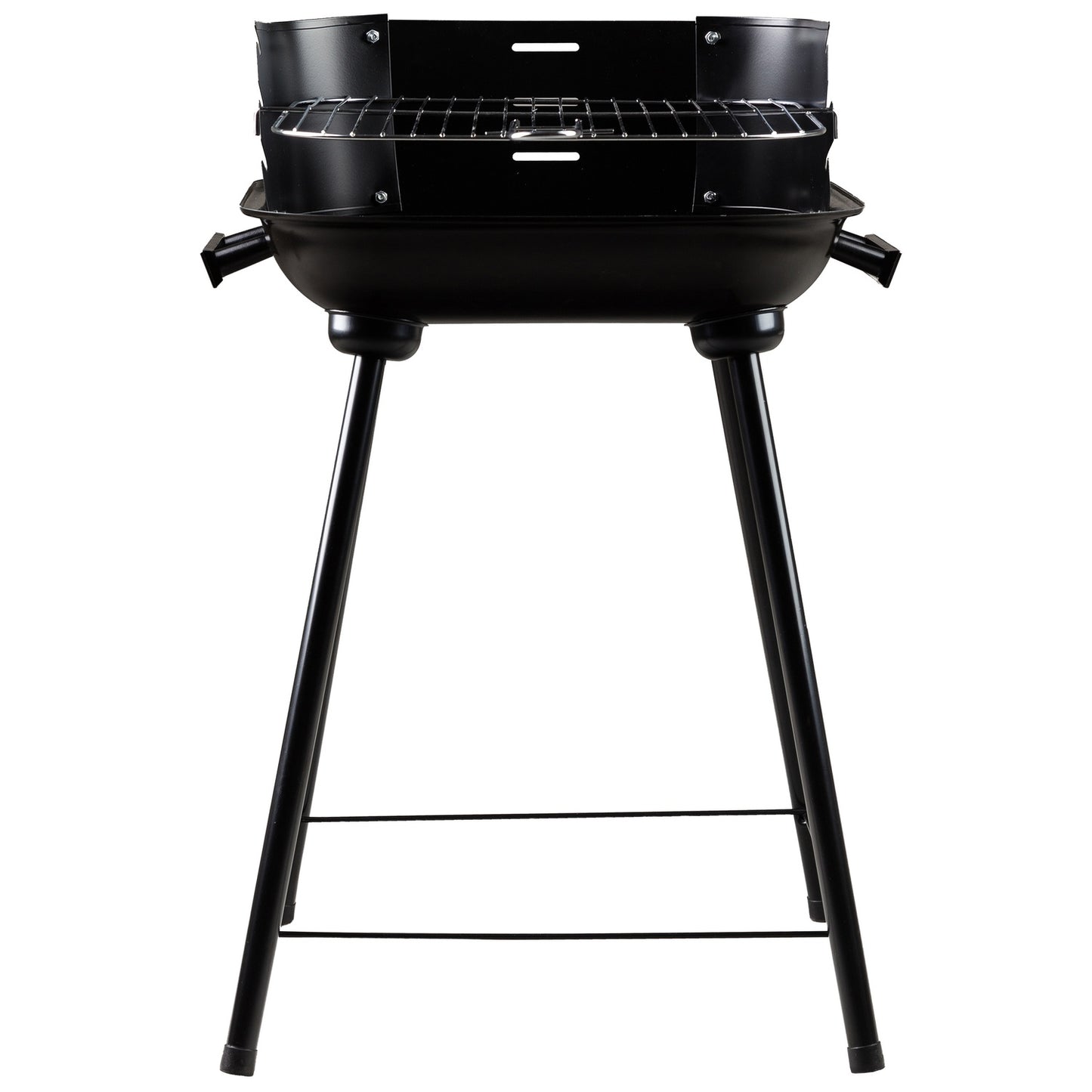 Garden grill with adjustable picnic grate