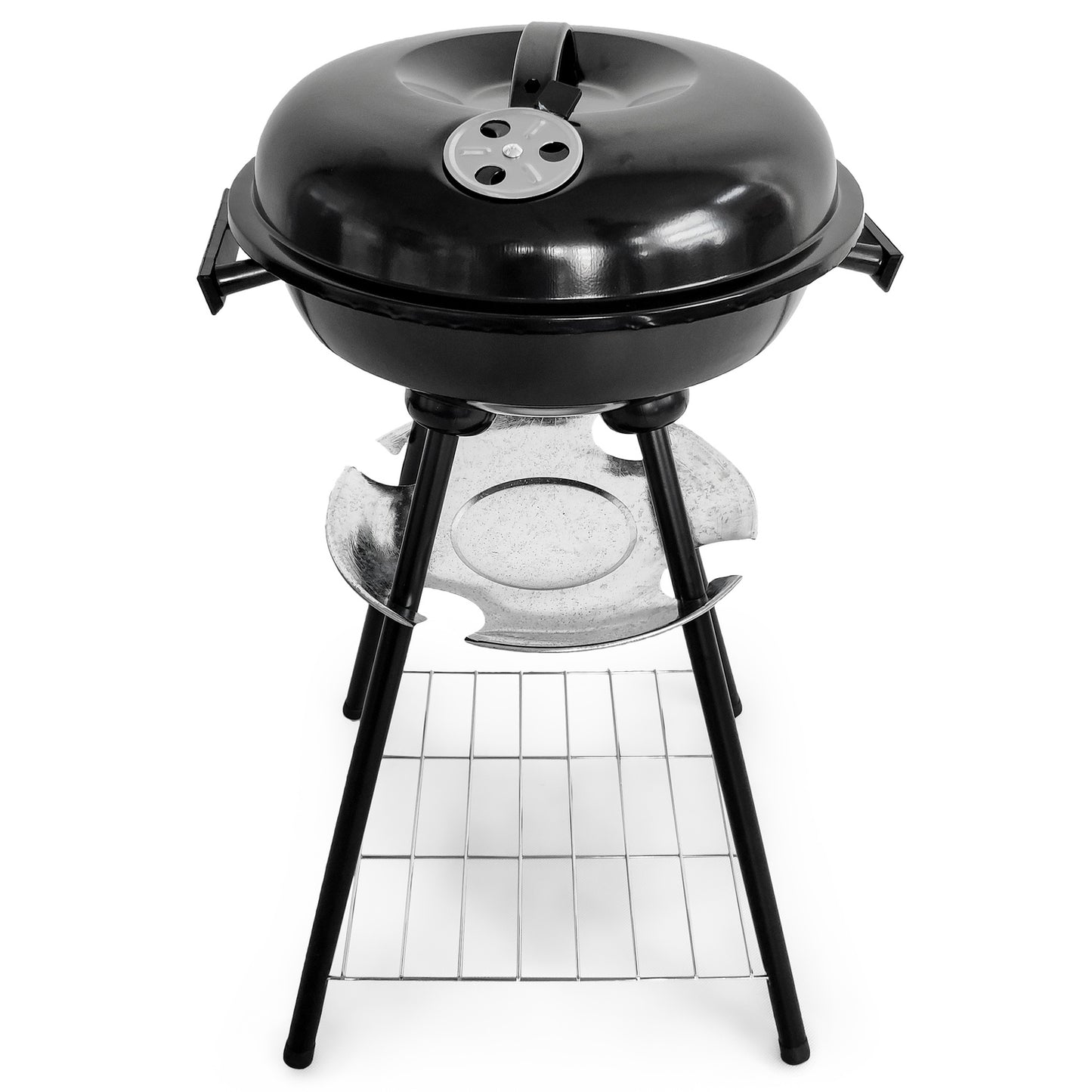 Garden grill with cover and ash pan