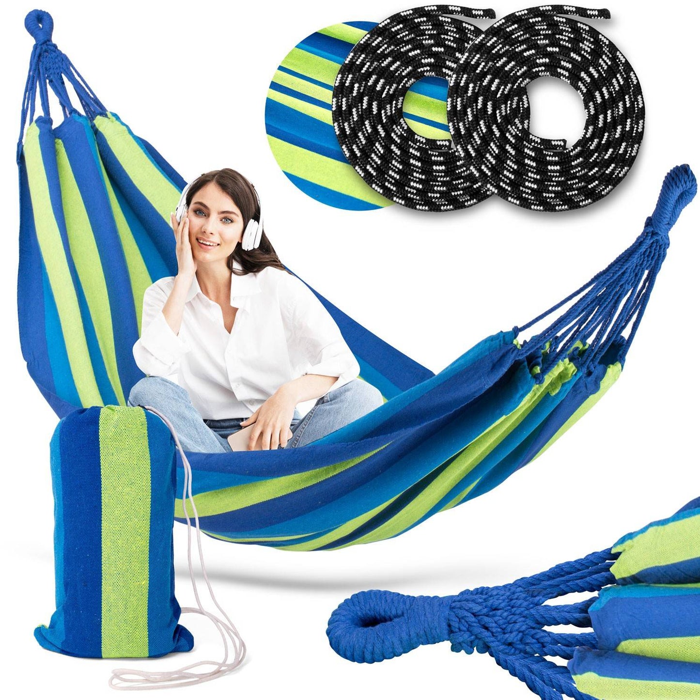 Garden hammock 200 x 100 cm Malaga Single, 1-person
