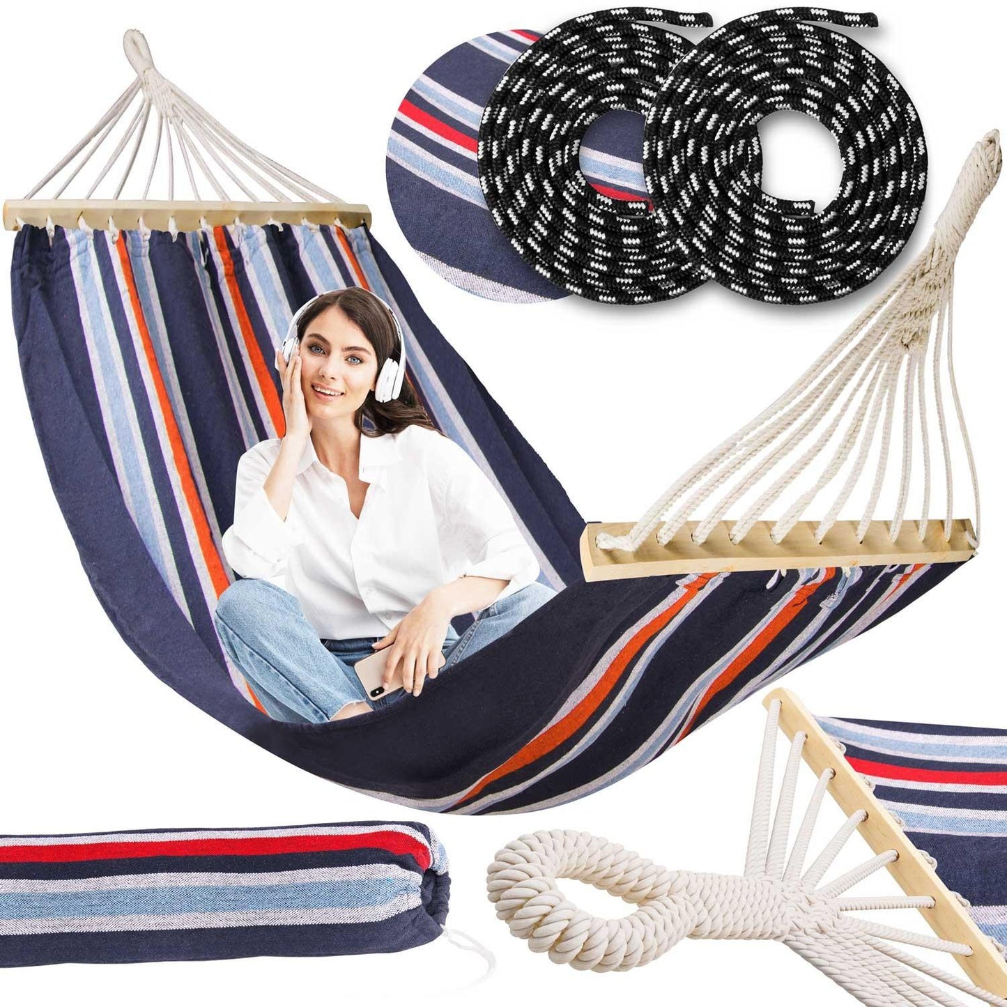 Garden hammock 220 x 160 cm Bahama Double sofa bed, 2-person