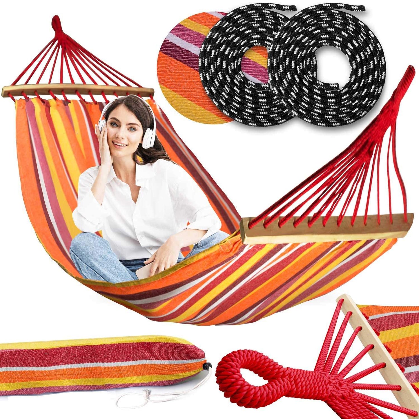 Garden hammock Bahama single red Sofotel