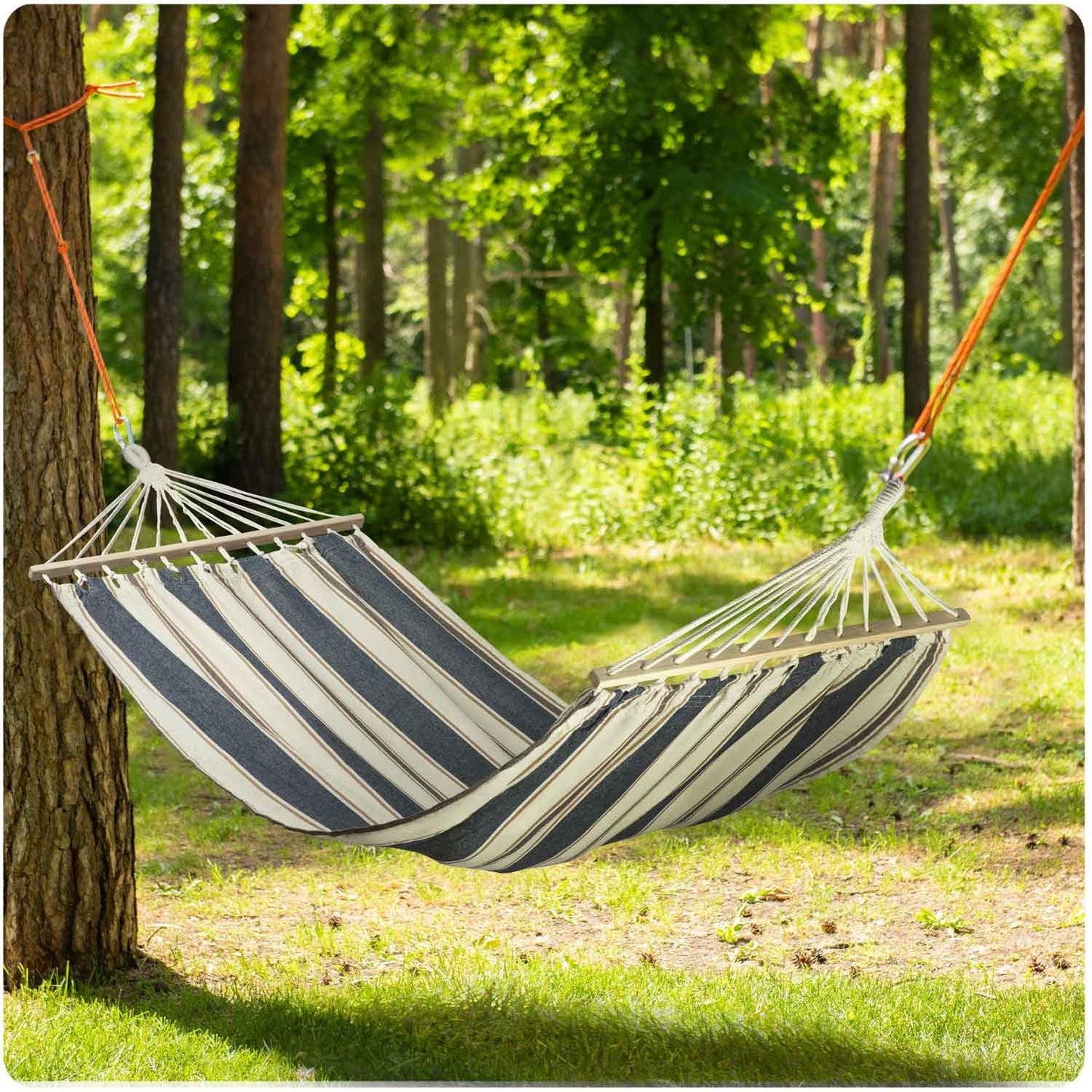 Garden hammock Bahama single white and blue Sofotel