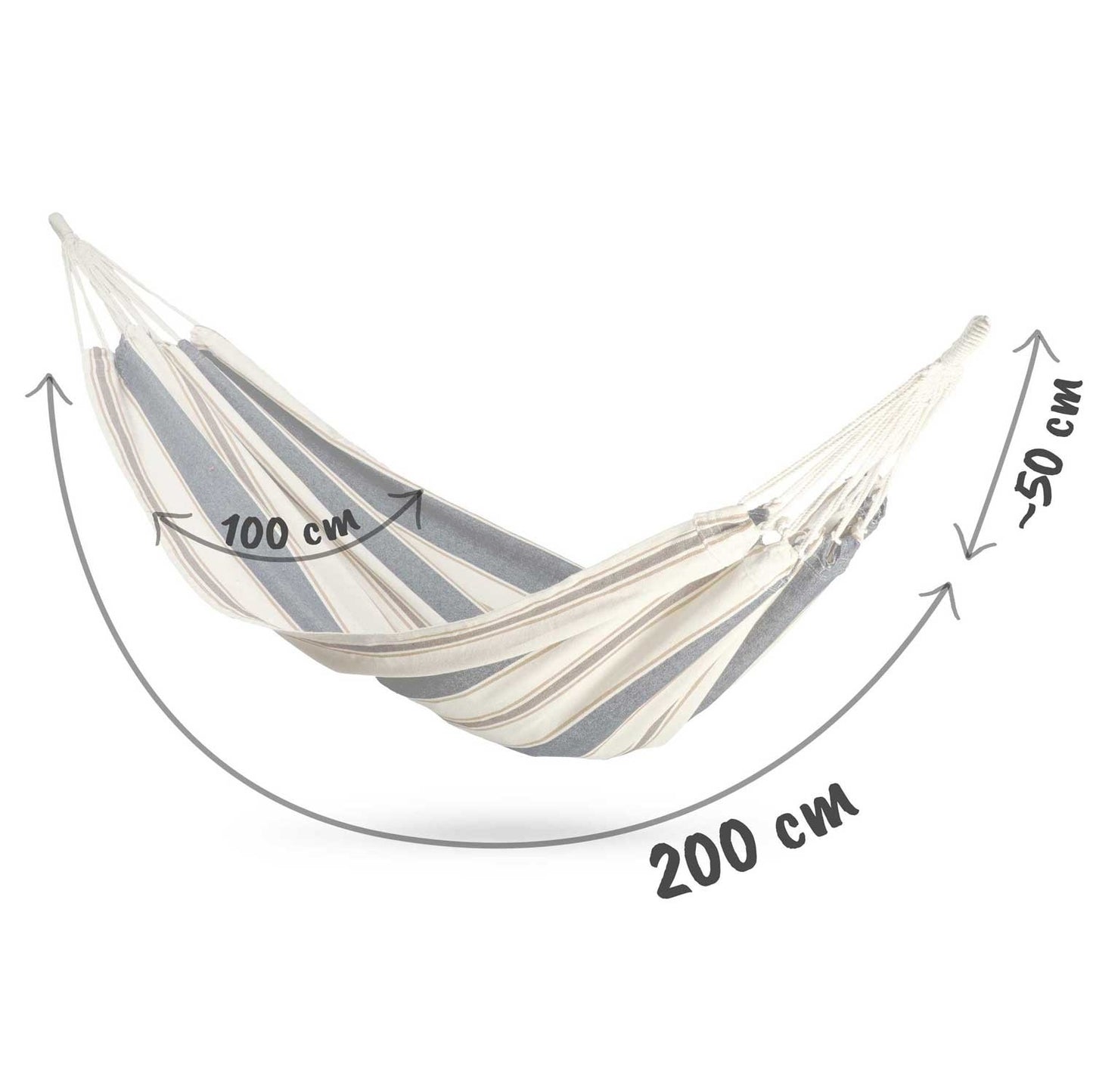 Garden hammock Malaga Single blue and white Sofotel