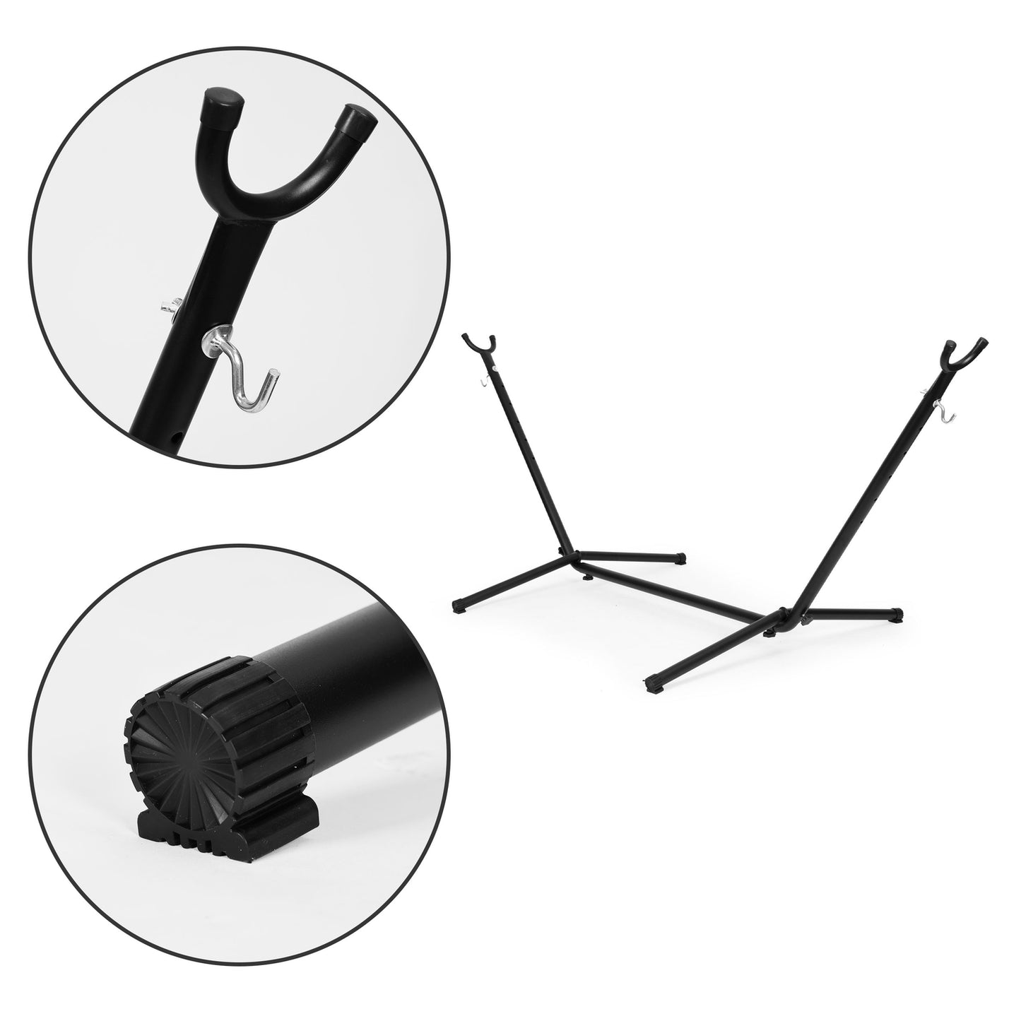Garden hammock frame, metal structure, 5-point adjustment