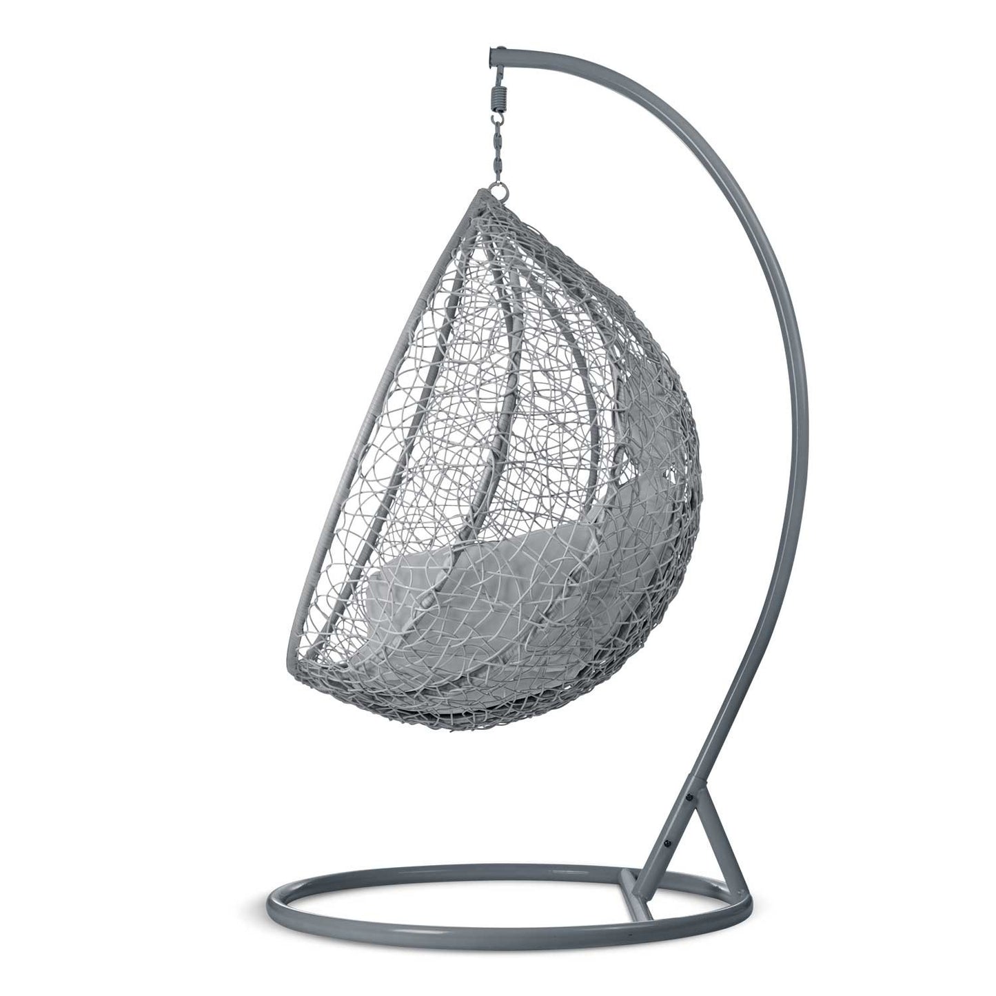 Garden hanging rocking chair Havana dark gray + gray cushions