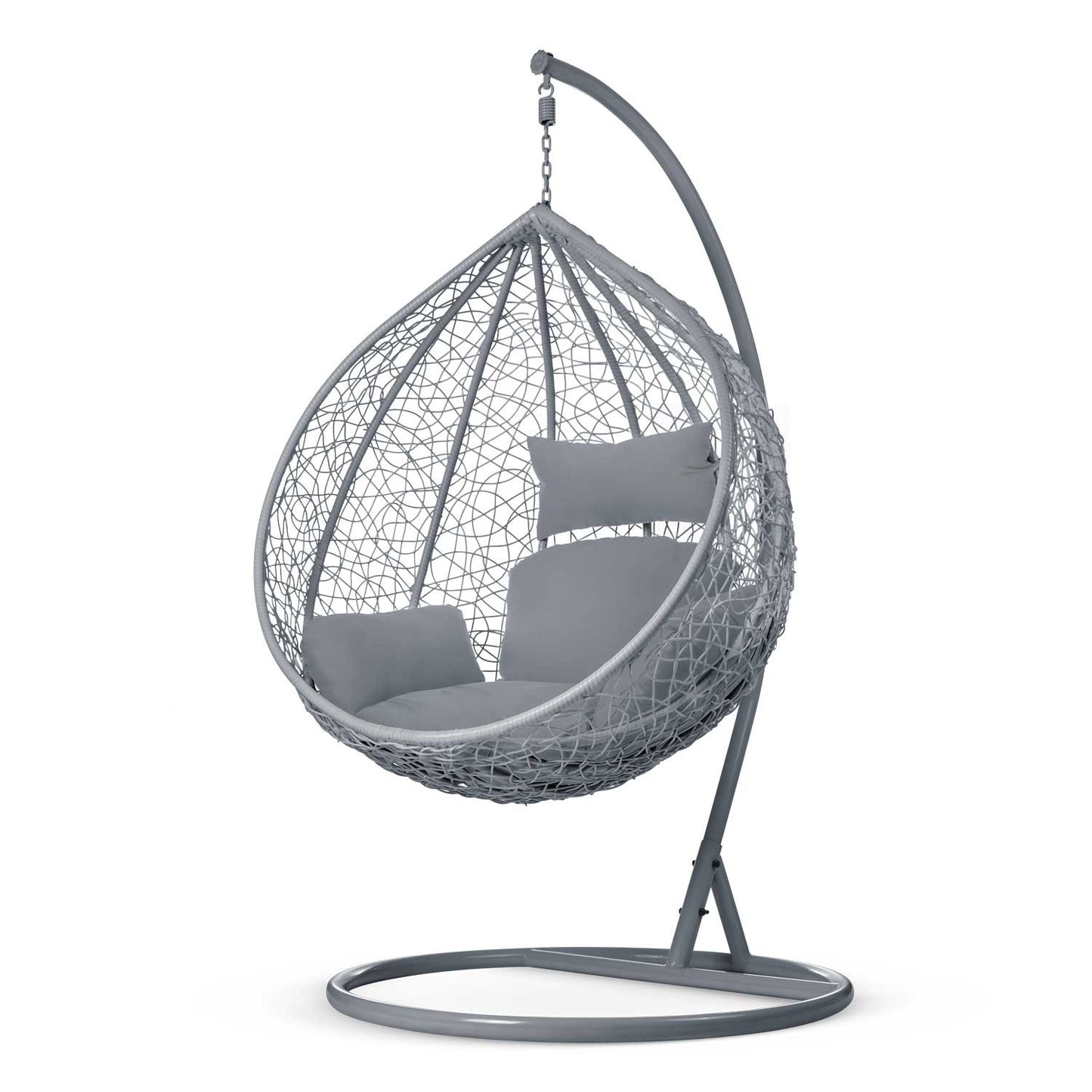 Garden hanging rocking chair Havana dark gray + gray cushions