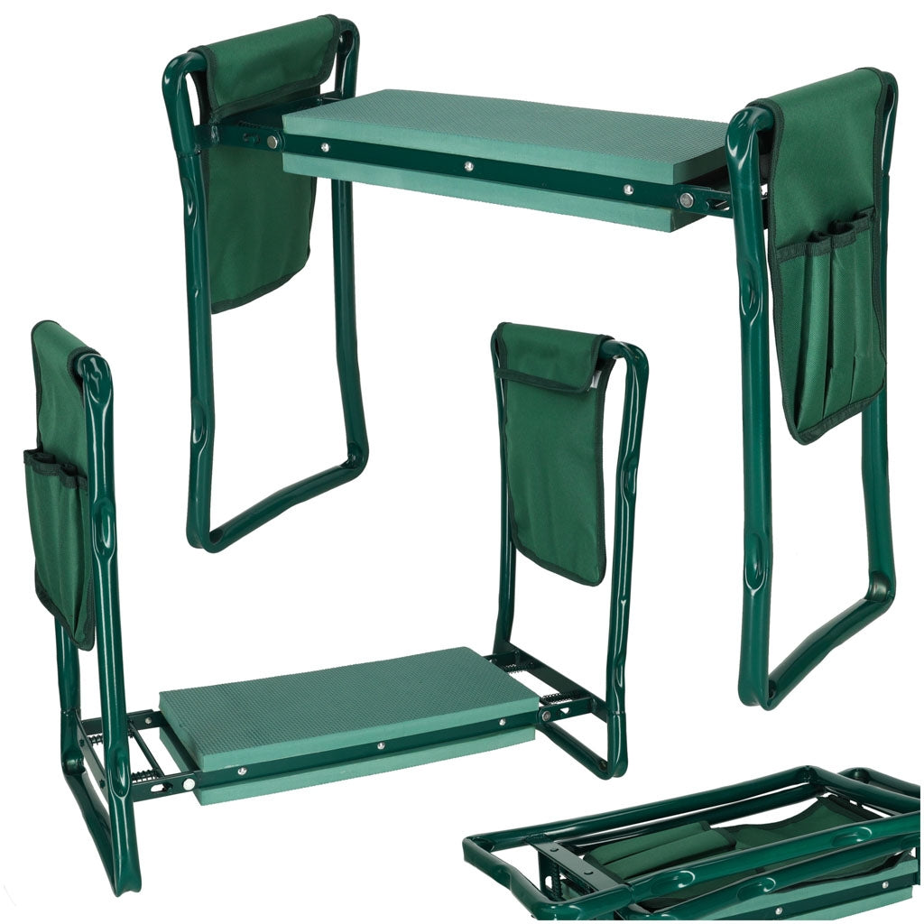 Garden kneeler folding stool 3in1
