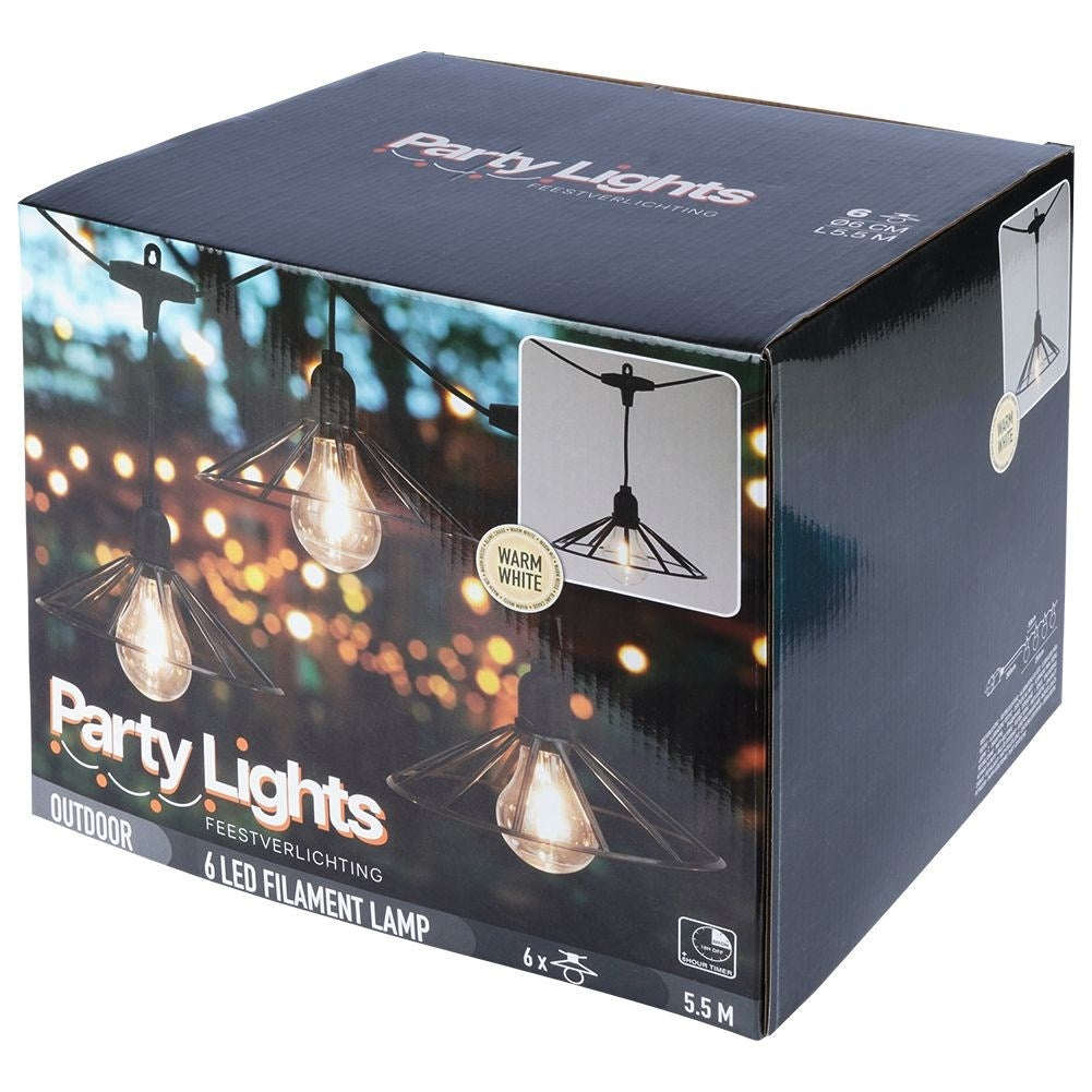 Garden loop with LED lights and timer for outdoor use