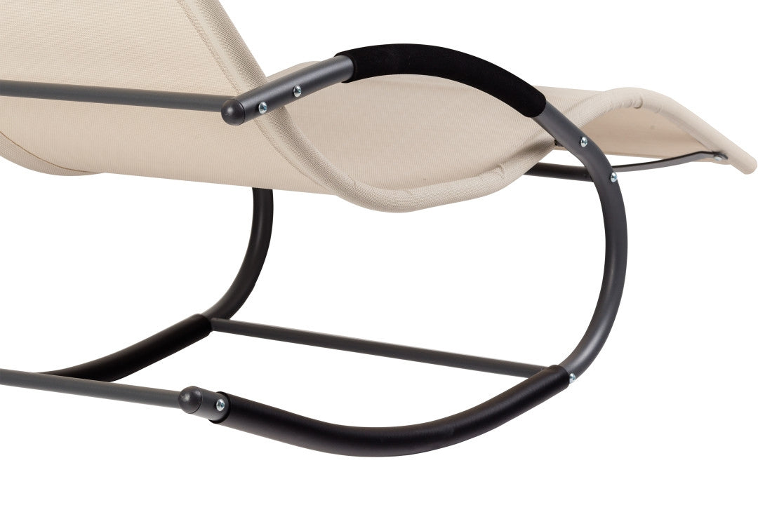 Garden lounger, lounger, rocking chair, beige