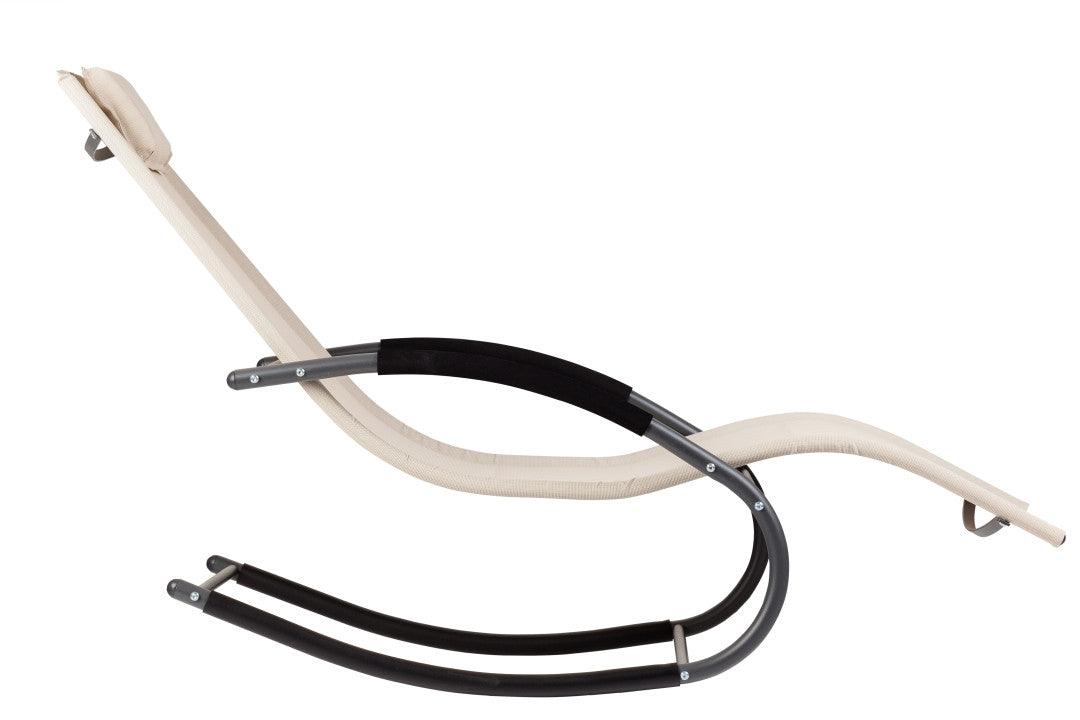 Garden lounger, lounger, rocking chair, beige