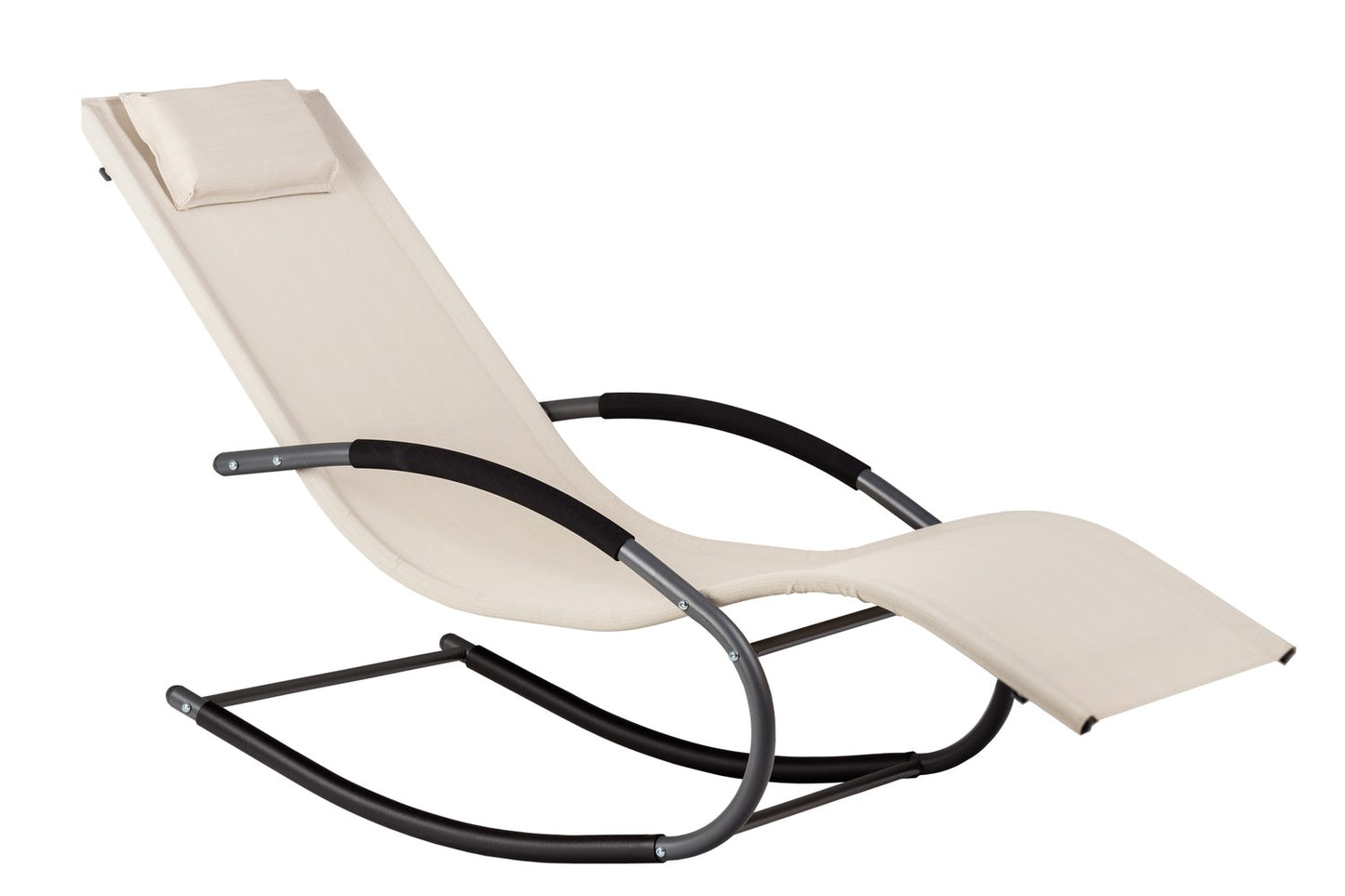 Garden lounger, lounger, rocking chair, beige